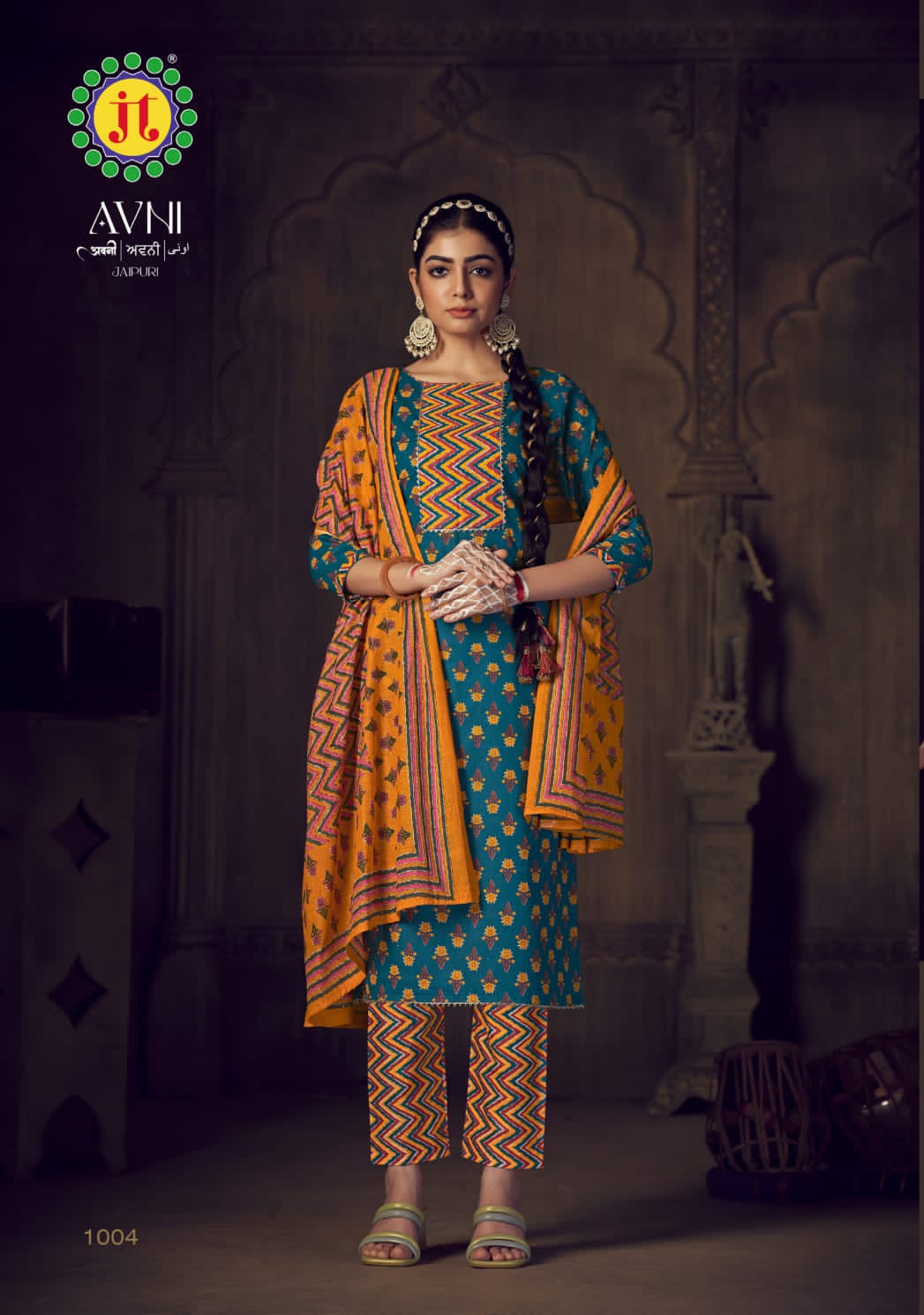 JT Avni Wholesale Jaipuri Cotton With Tie Dress Material