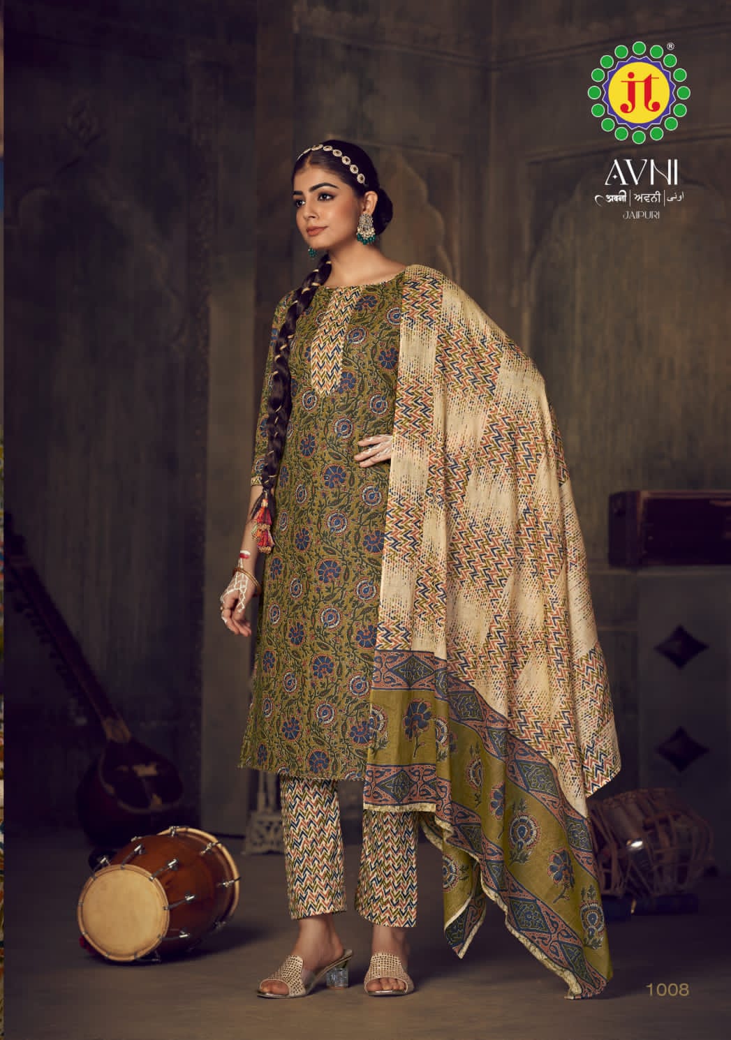 JT Avni Wholesale Jaipuri Cotton With Tie Dress Material
