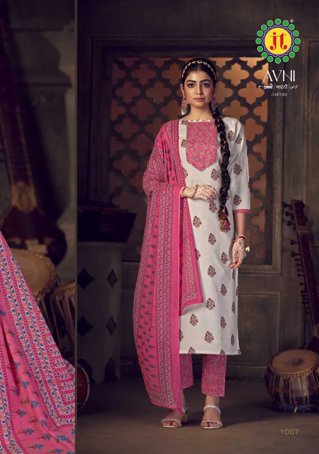 JT Avni Wholesale Jaipuri Cotton With Tie Dress Material