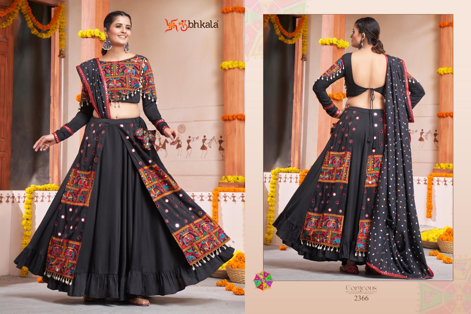 SHUBHKALA RAAS VOL 10 NAVRATRI FESTIVE WEAR FULLSTITCHED CHAINYA CHOLI