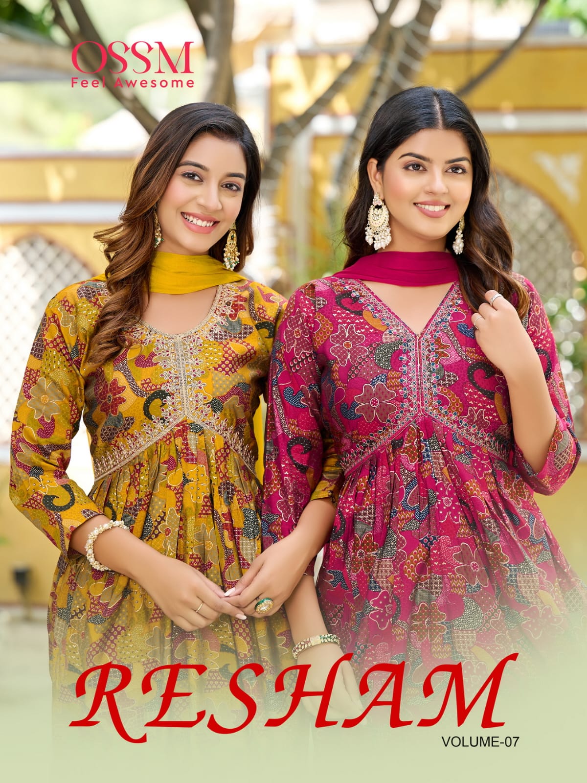 OSSM Resham Vol-7 Wholesale Alia Cut 3 Piece Dress Collection