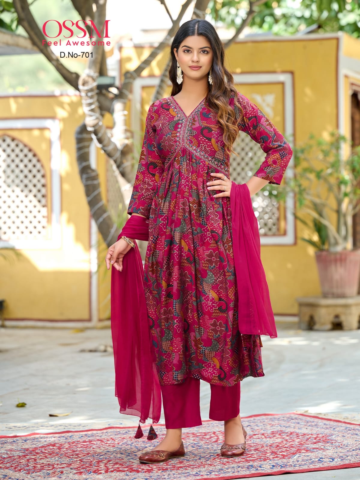 OSSM Resham Vol-7 Wholesale Alia Cut 3 Piece Dress Collection