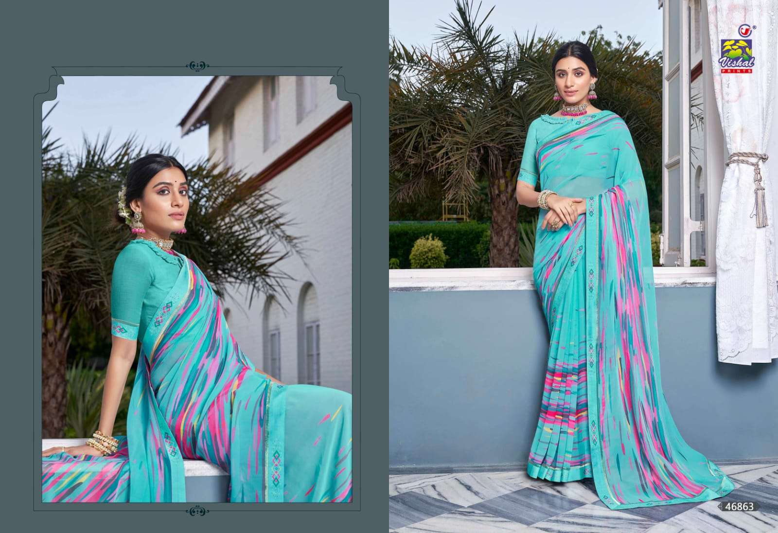 VISHAL PRINTS KANYA 46863-46874 FANCY CASUAL SAREE WHOLESALER