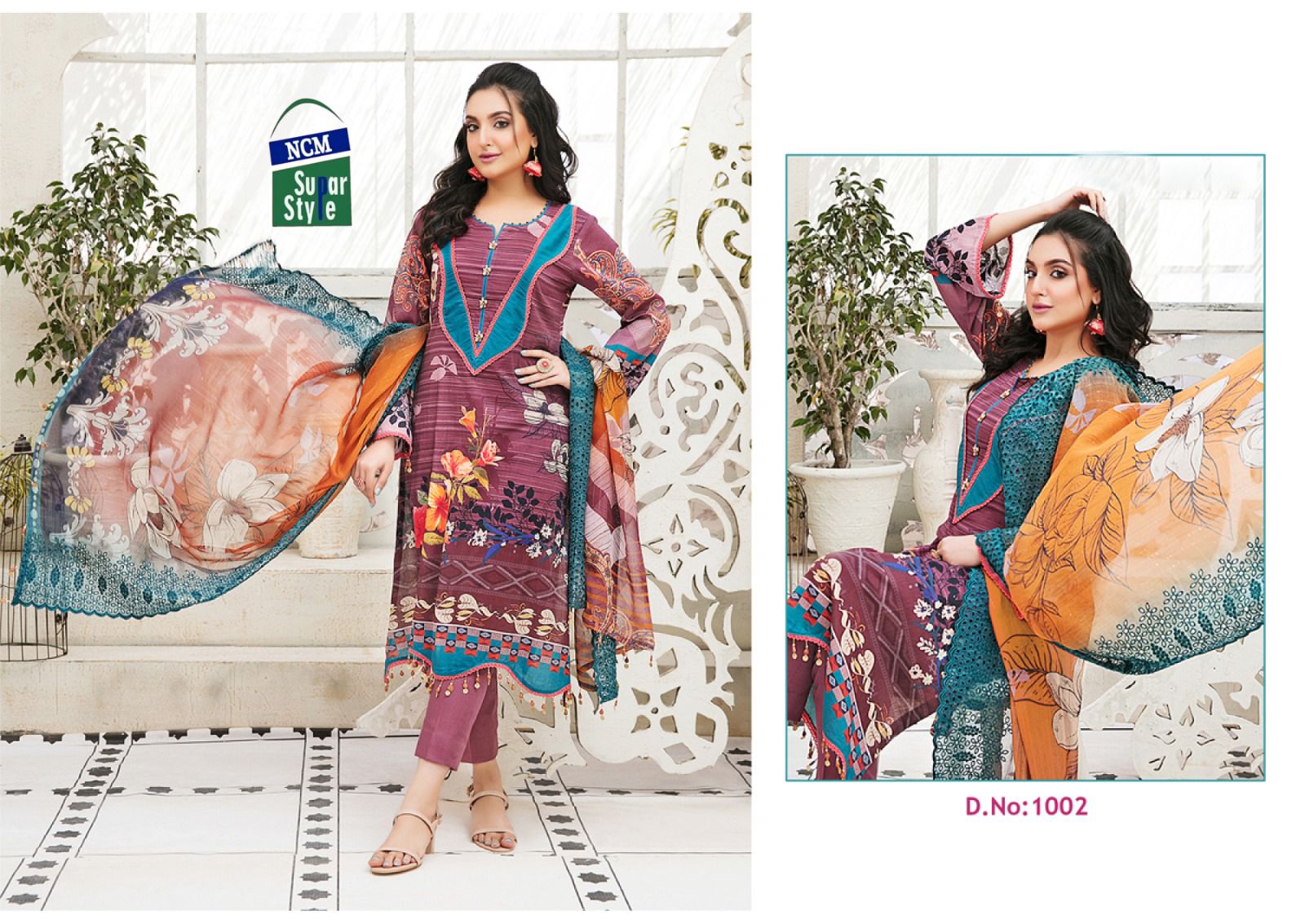 NCM Nazakat Wholesale Exclusive Karachi Print Dress Material