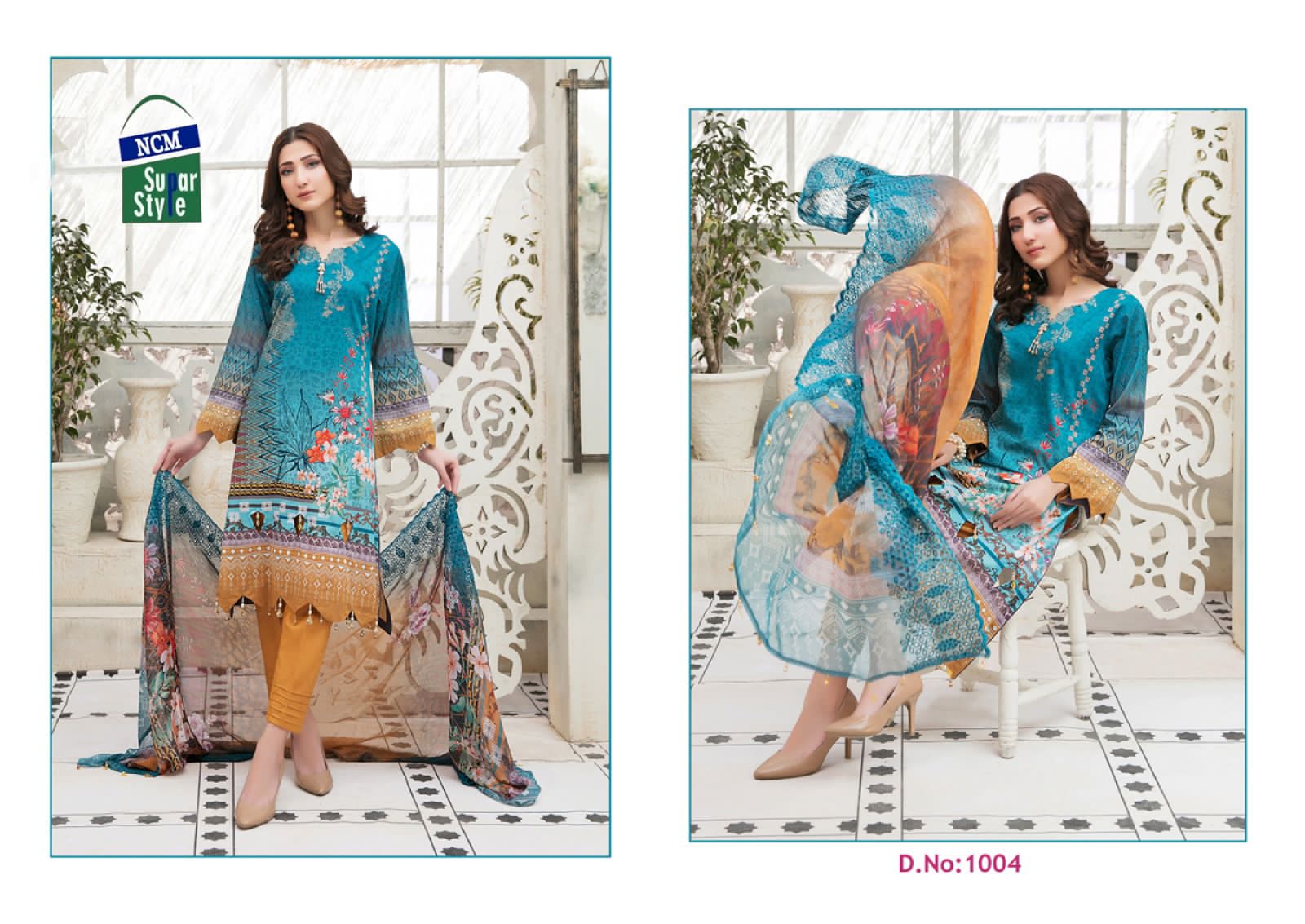 NCM Nazakat Wholesale Exclusive Karachi Print Dress Material