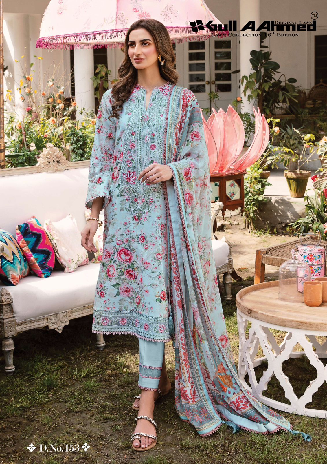 Gull Aahmed Lawn Collection Vol-16 Wholesale Pure Lawn Dress Material