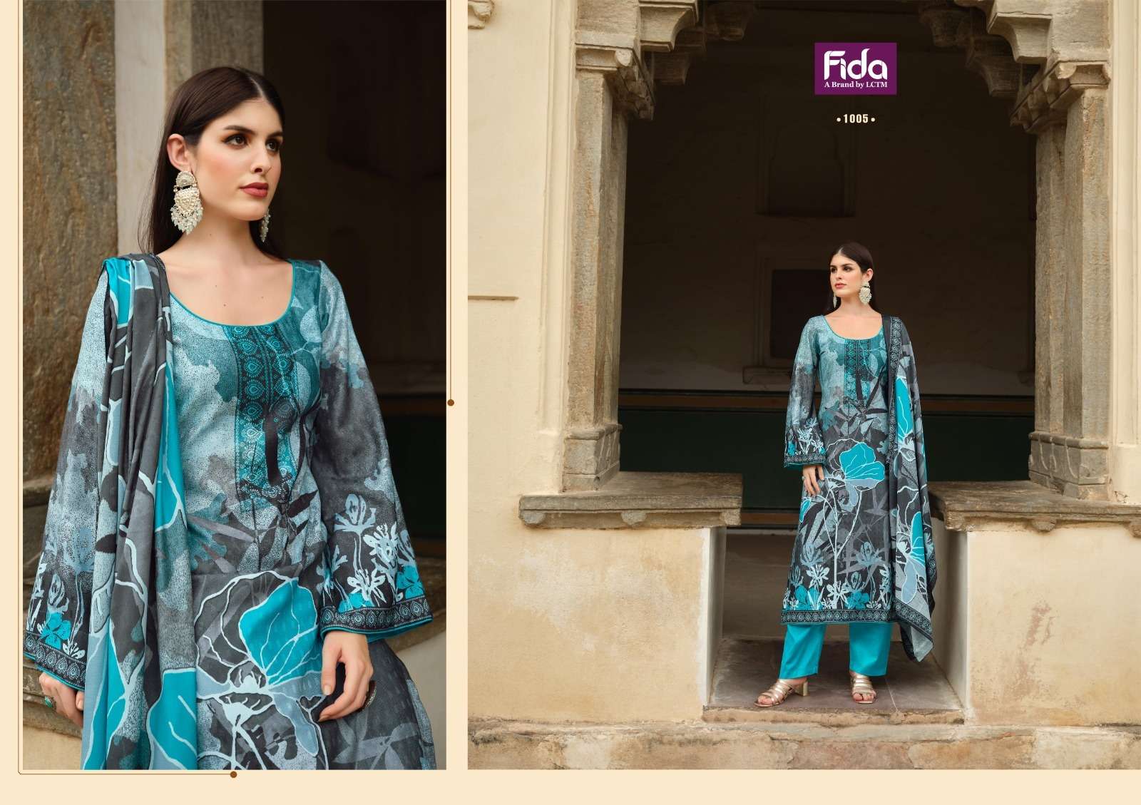 FIDA PRESENT WAVE WINTER WEAR PASHMINA DIGITAL PRINT SUITS COLLECTION