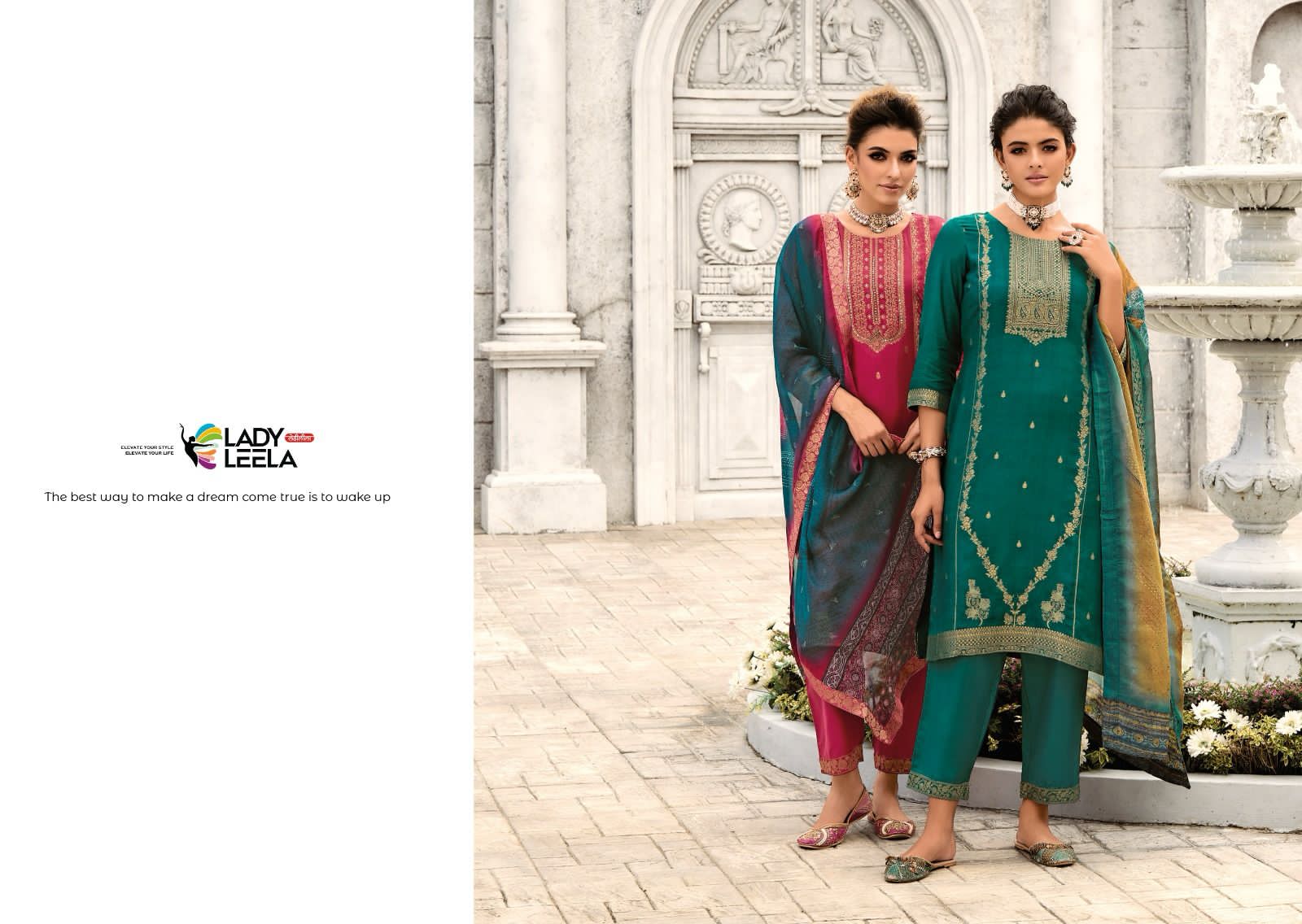 Lady Leela Libaas Wholesale Pure Jacquard Kurtis With Pants And Dupatta