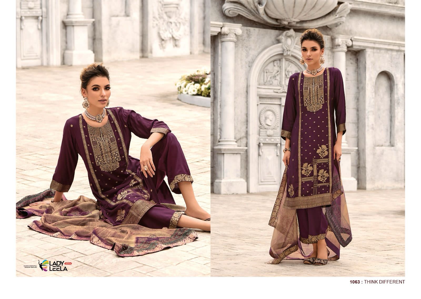 Lady Leela Libaas Wholesale Pure Jacquard Kurtis With Pants And Dupatta