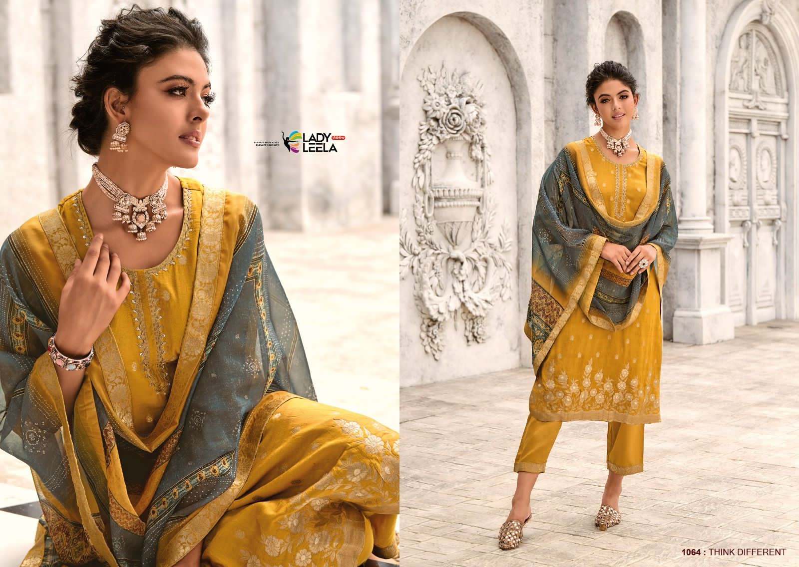 Lady Leela Libaas Wholesale Pure Jacquard Kurtis With Pants And Dupatta