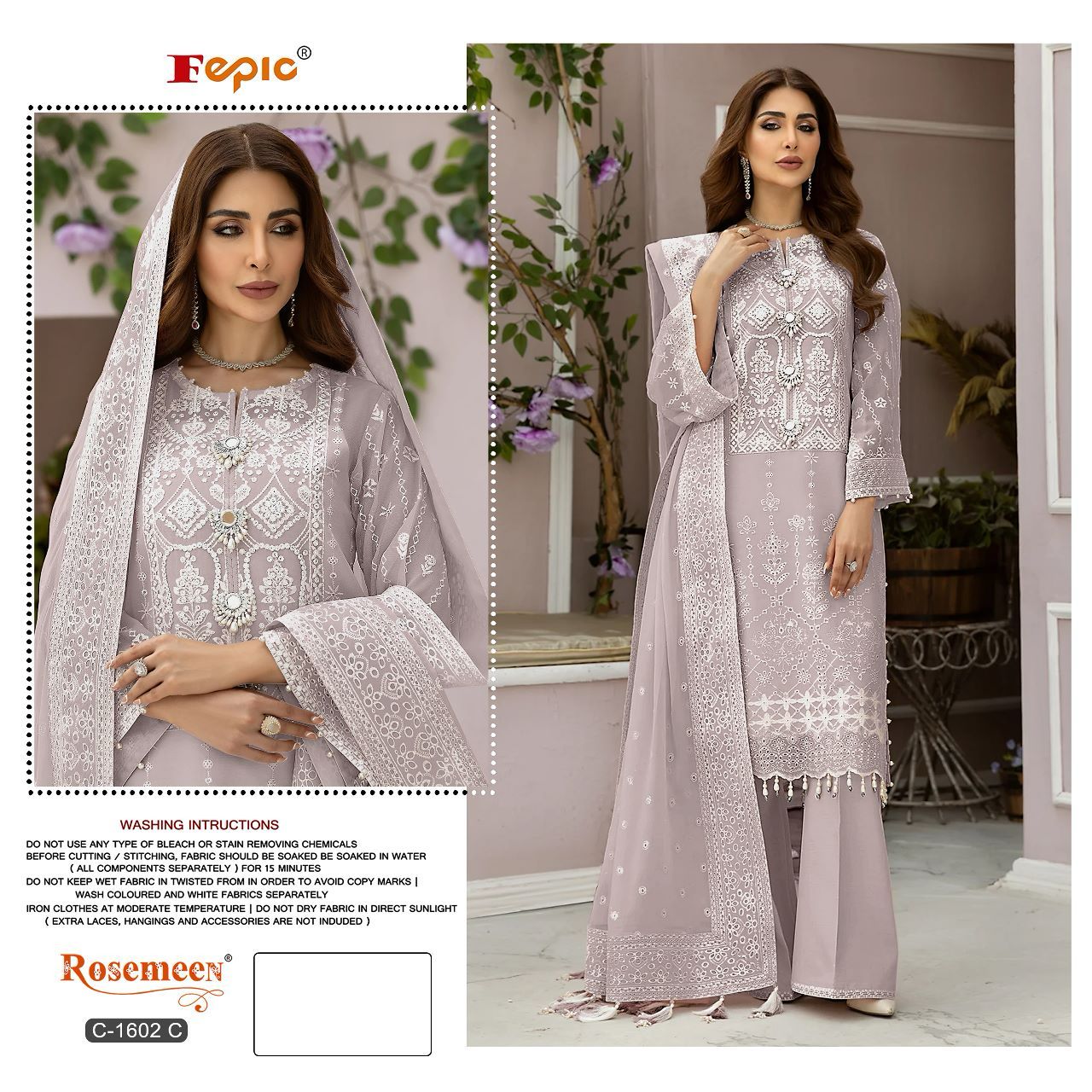 Fepic Rosemeen C-1602 Wholesale Pakistani Concept Pakistani Suits