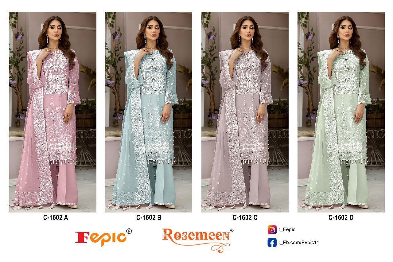 Fepic Rosemeen C-1602 Wholesale Pakistani Concept Pakistani Suits