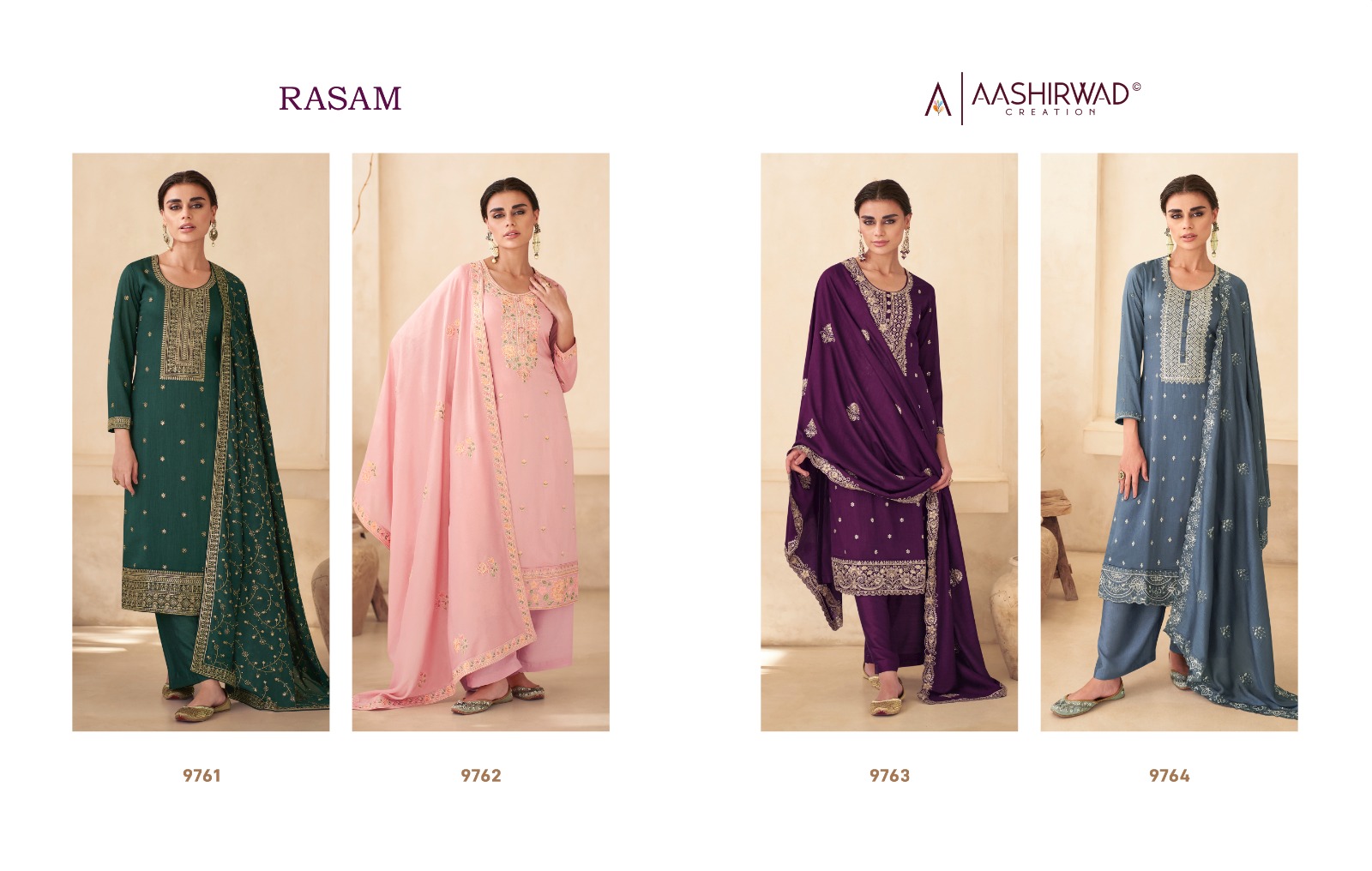 Aashirwad Rasam Wholesale Un Stitched Straight Salwar Suits