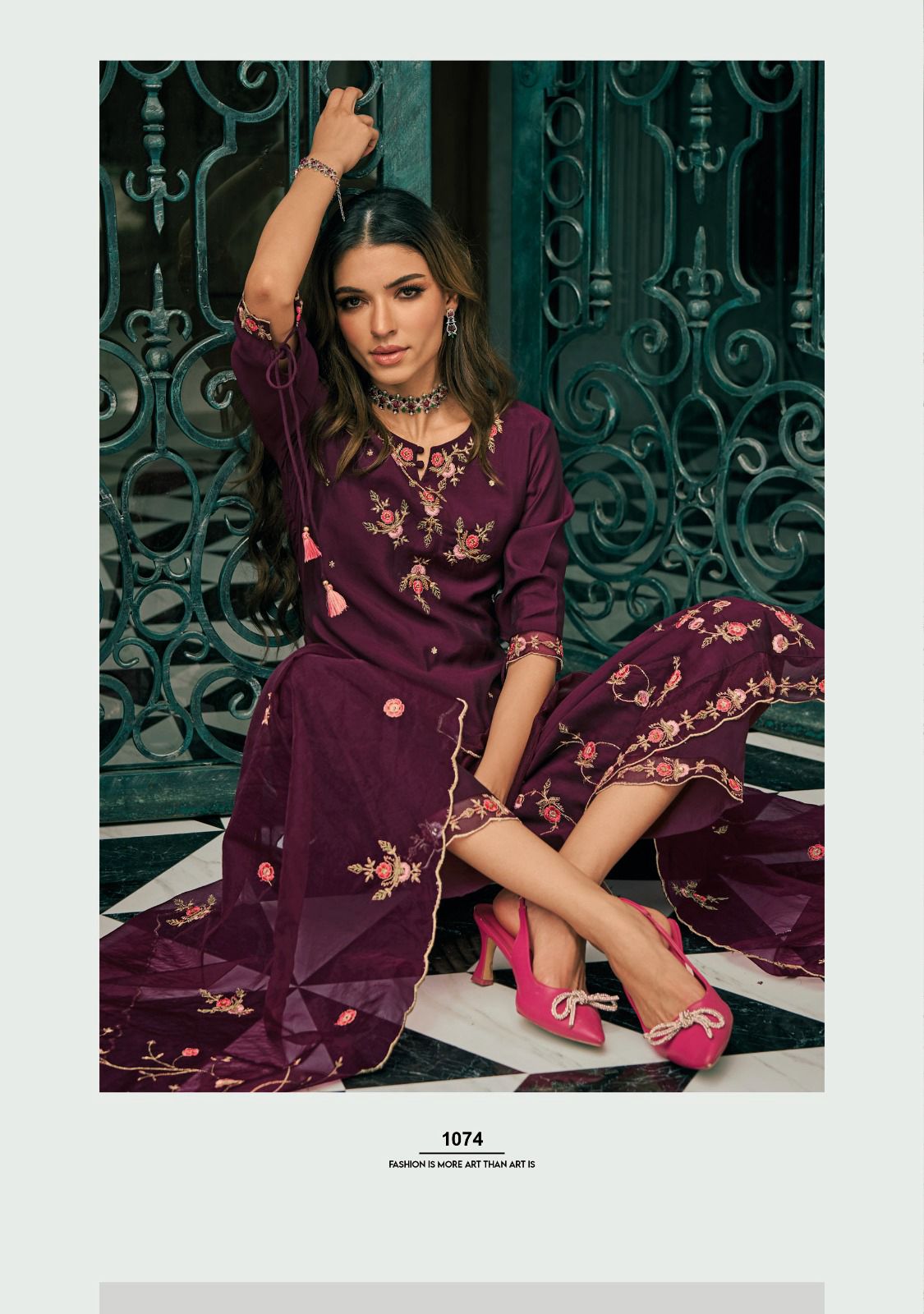 Lady Leela Raabta Wholesale Heavy Handwork Kurtis With Pant And Dupatta