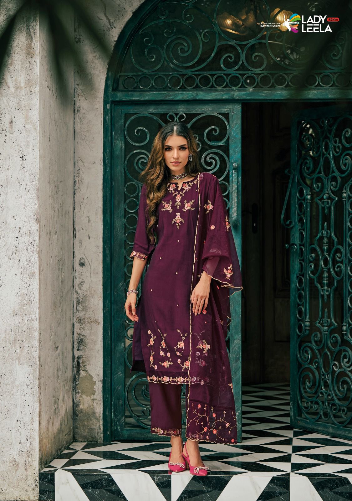 Lady Leela Raabta Wholesale Heavy Handwork Kurtis With Pant And Dupatta