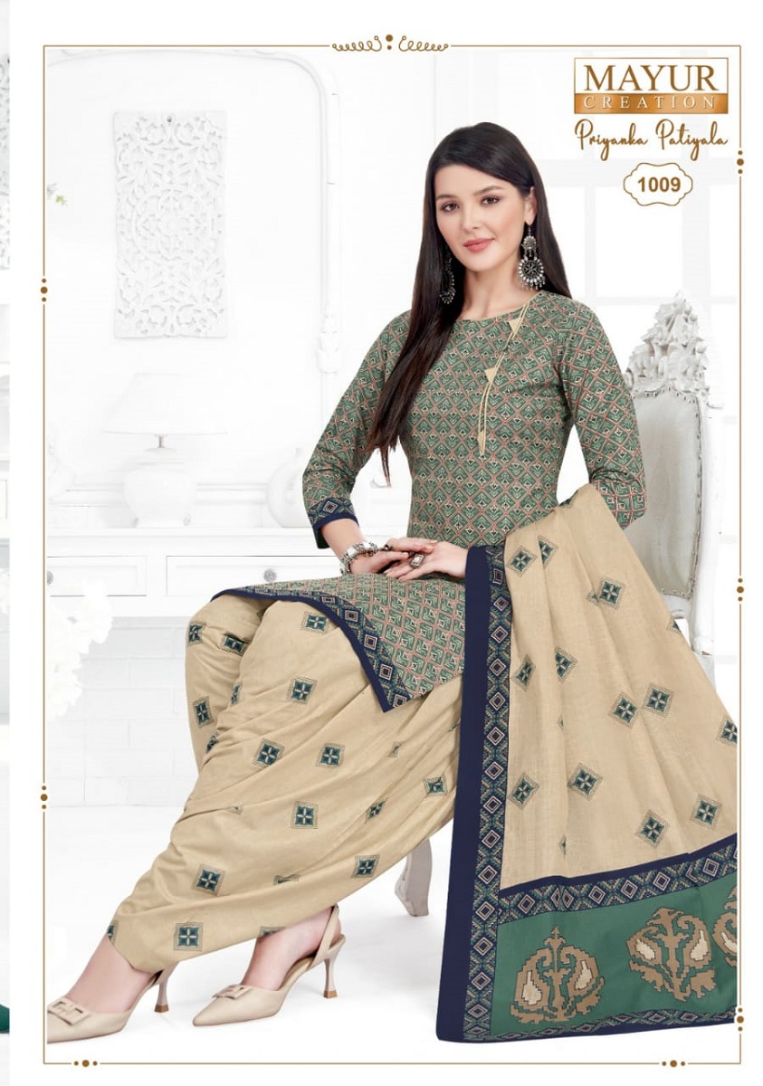 Mayur Priyanka Patiyala Vol-1 Wholesale Pure Cotton Printed Dress Material