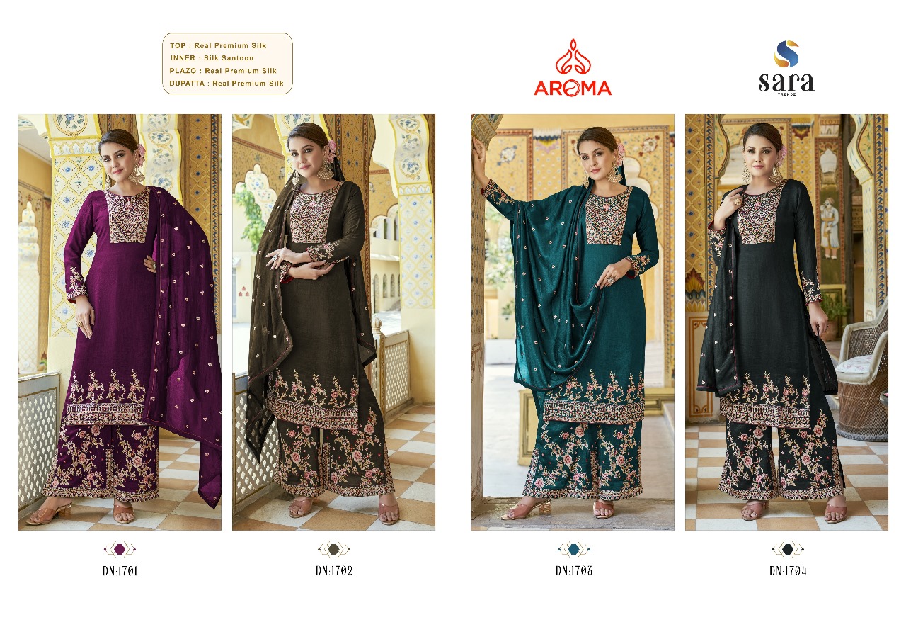 AROMA PRESENT LEELA PAKISTANI UNSTITCH KURTI PLAZO AND DUPATTA CATALOG