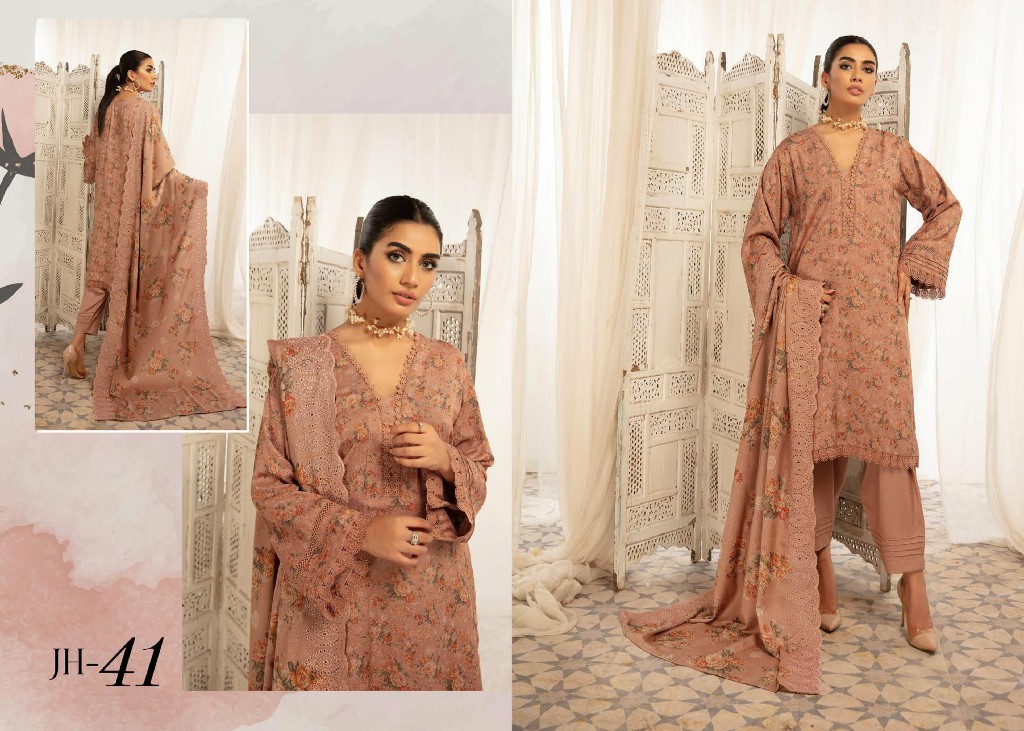 Johra Saqafat Wholesale Embroidered Cutwork Shawls Pakistani Suits