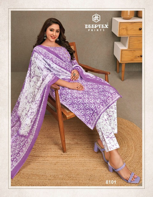 Deeptex Miss India Vol-81 Wholesale Pure Cotton Printed Dress Material