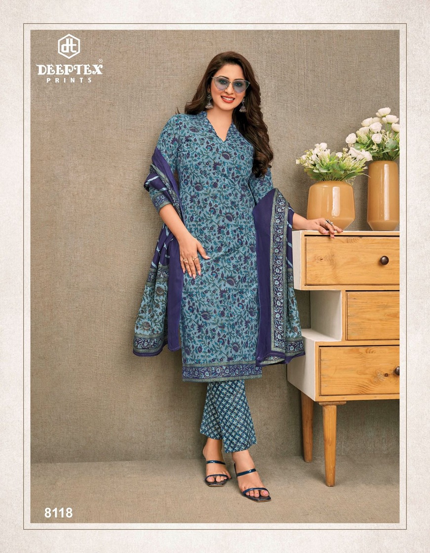 Deeptex Miss India Vol-81 Wholesale Pure Cotton Printed Dress Material