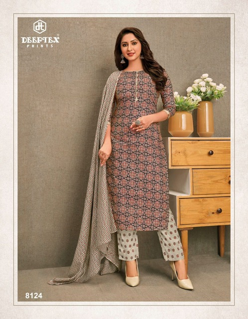 Deeptex Miss India Vol-81 Wholesale Pure Cotton Printed Dress Material