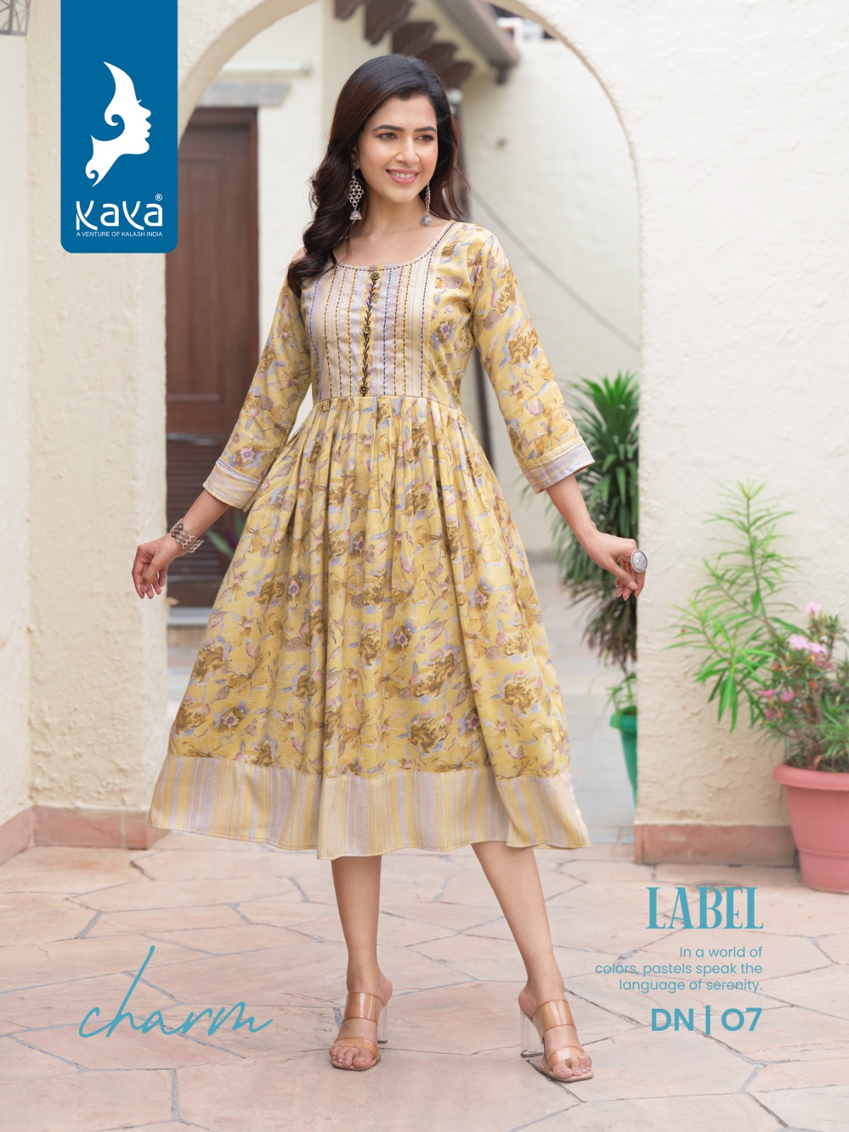 Kaya Label Wholesale Short Flair Accessories Work Kurtis