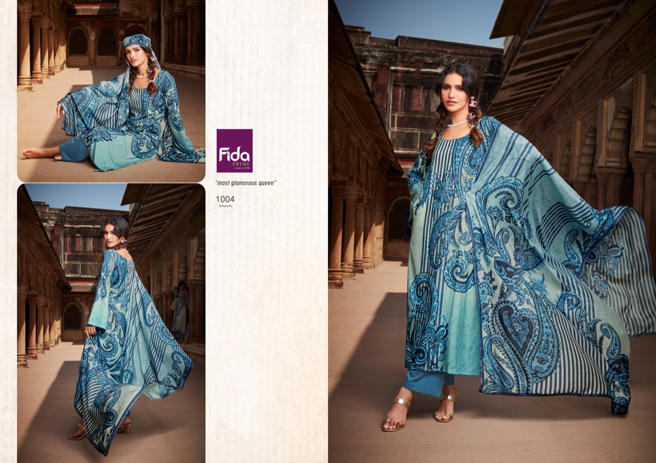 Fida Klara Wholesale Digital Silk And Wool Pashmina Winter Suits