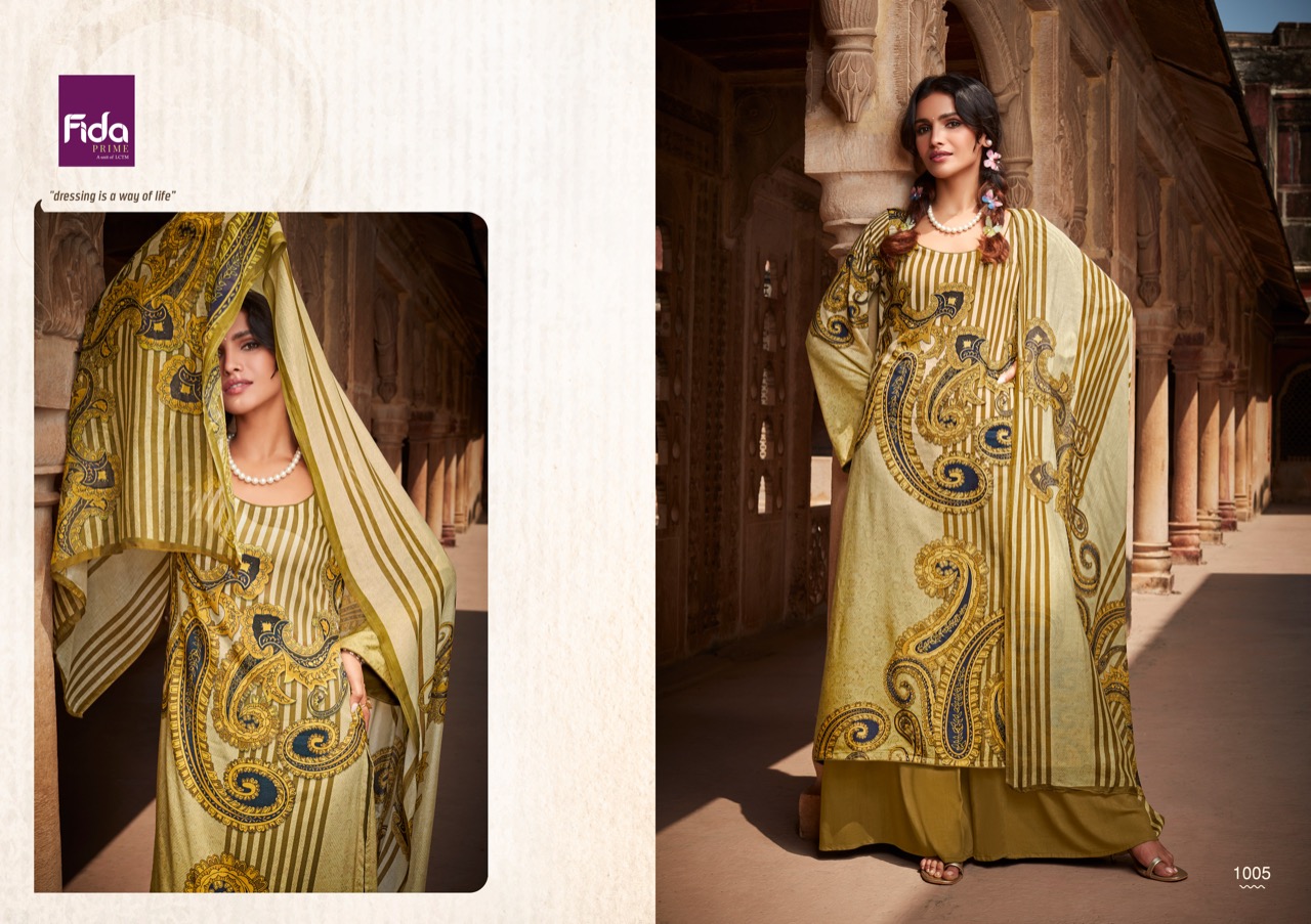 Fida Klara Wholesale Digital Silk And Wool Pashmina Winter Suits