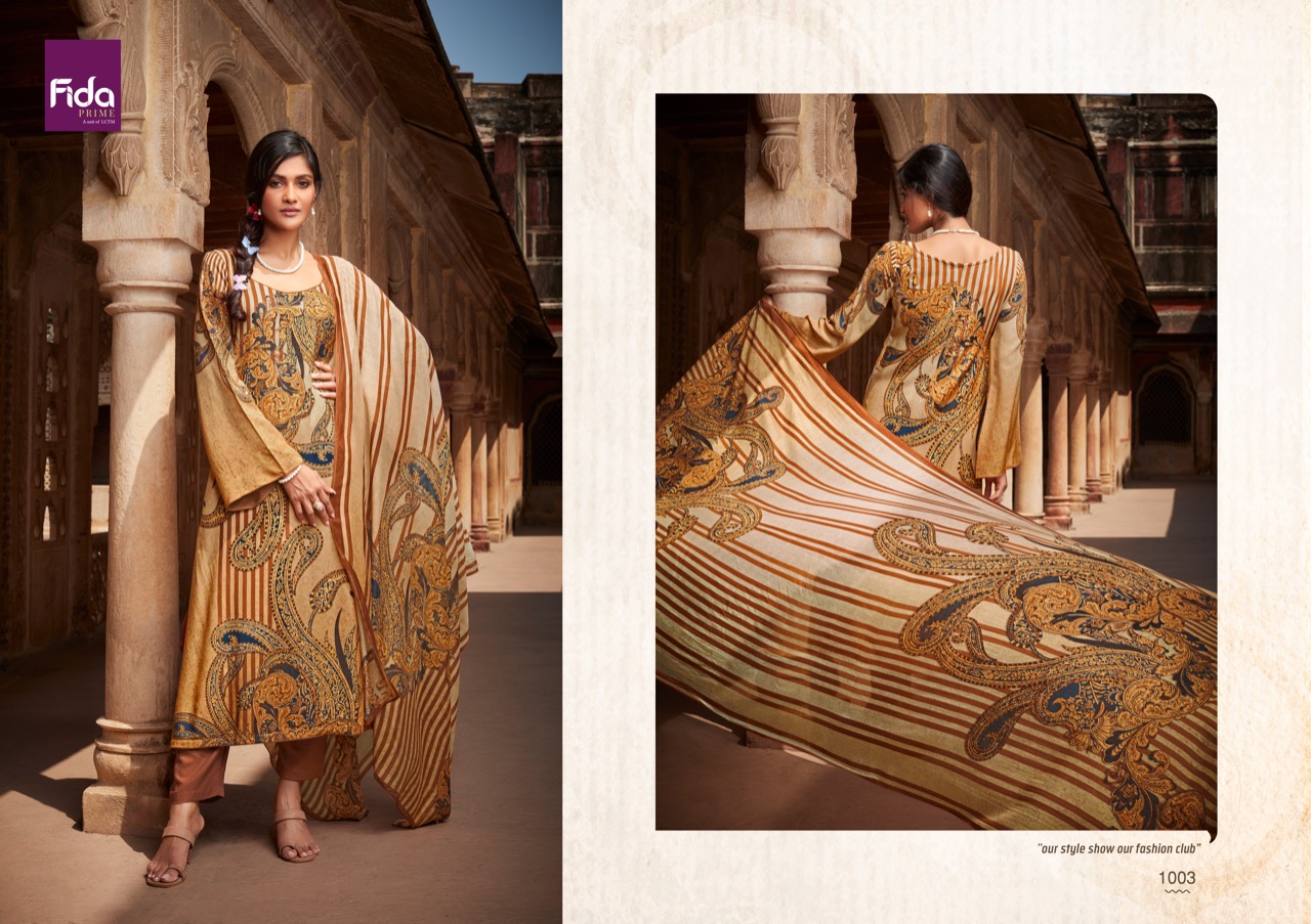Fida Klara Wholesale Digital Silk And Wool Pashmina Winter Suits