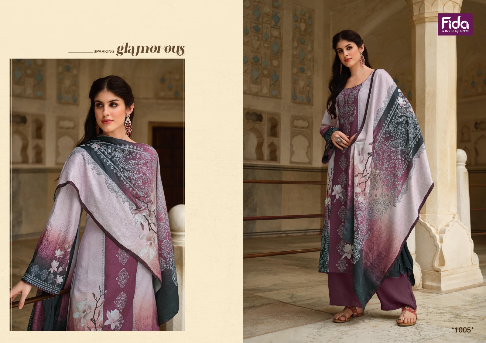 Fida Nalika Wholesale Kashmiri Wool Pashmina Winter Suits