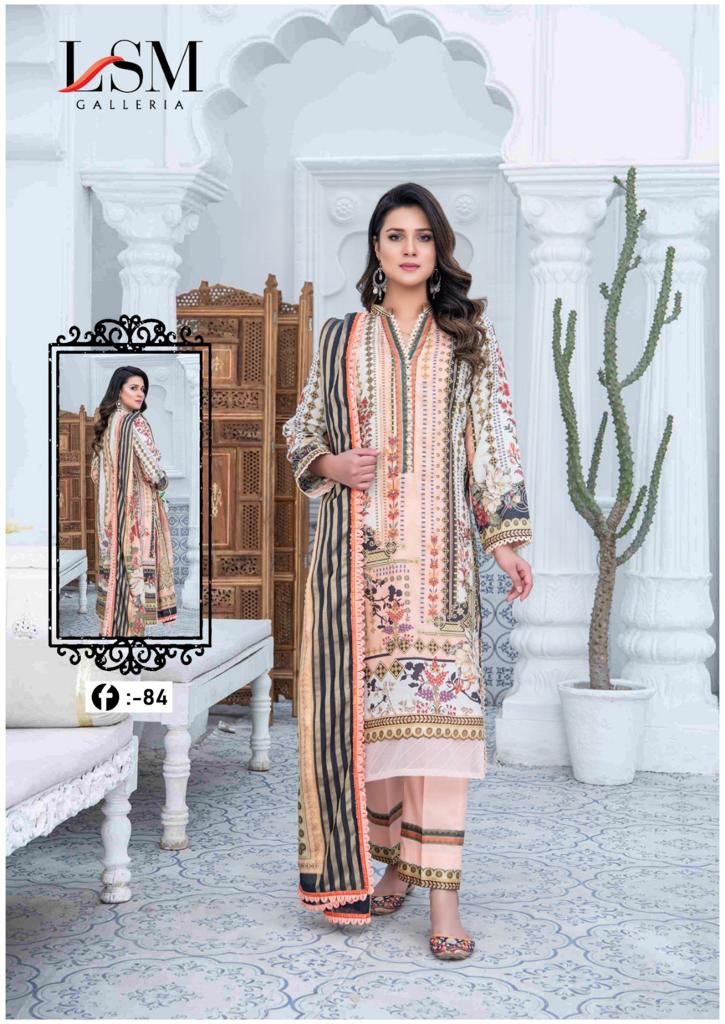 LSM GALLERIA PRESENT FIRDOUS QUEEN VOL 8 PAKISTANI EXCLUSIVE HEAVY LAWN SALWAR SUIT MATERIAL