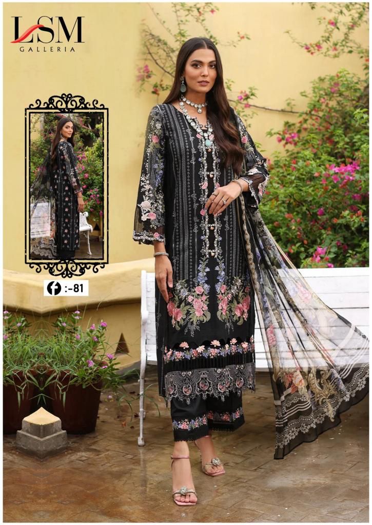 LSM GALLERIA PRESENT FIRDOUS QUEEN VOL 8 PAKISTANI EXCLUSIVE HEAVY LAWN SALWAR SUIT MATERIAL