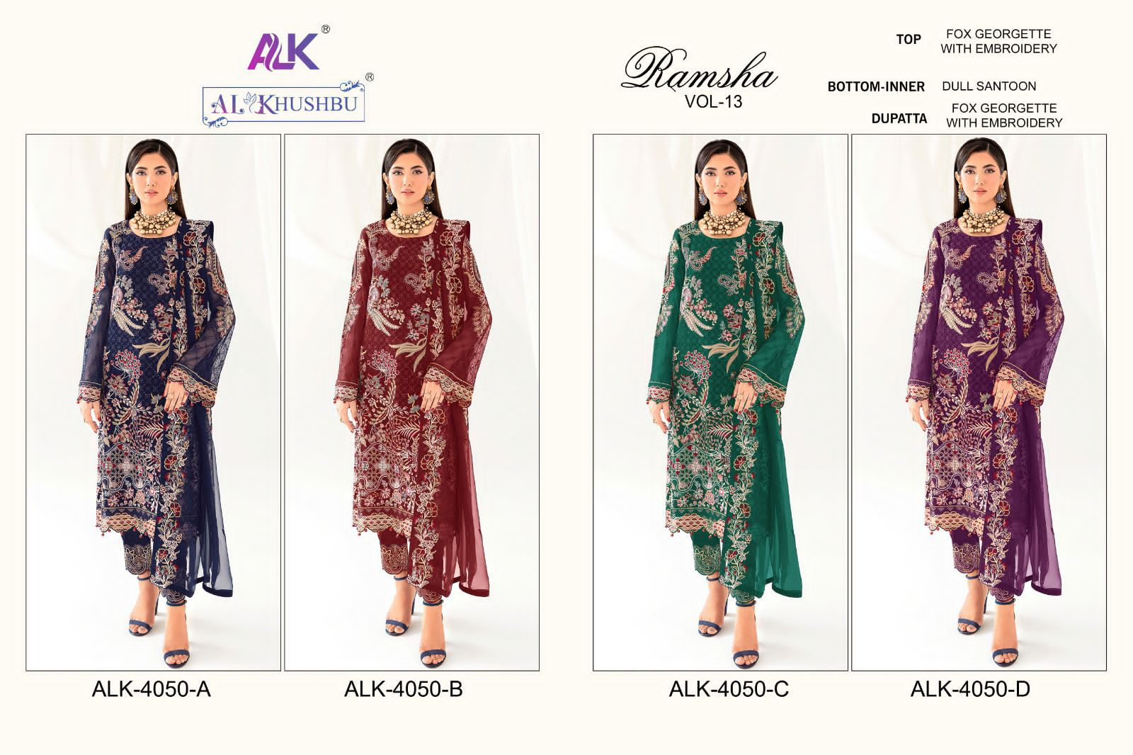 Al Khushbu Ramsha Vol-13 Wholesale Pakistani Concept Pakistani Suits