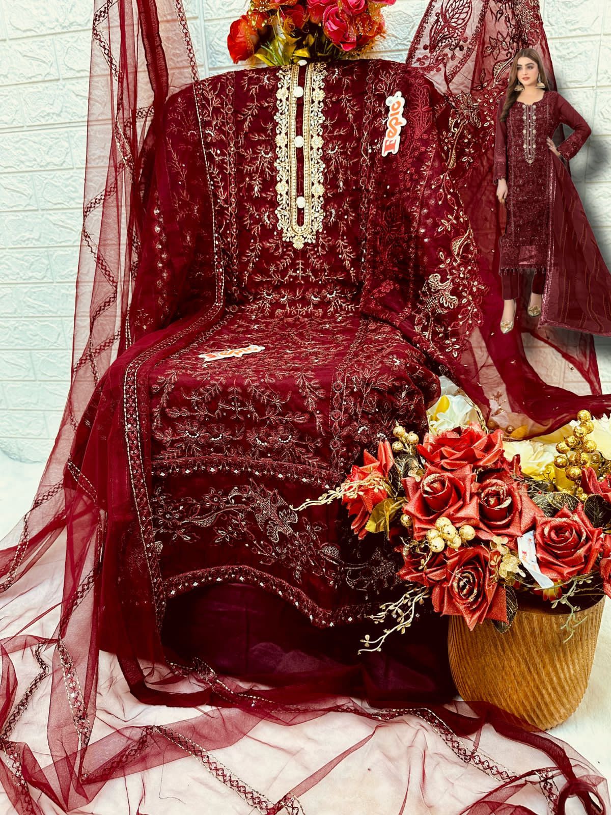 Fepic Rosemeen C-1591 Wholesale Pakistani Concept Pakistani Suits