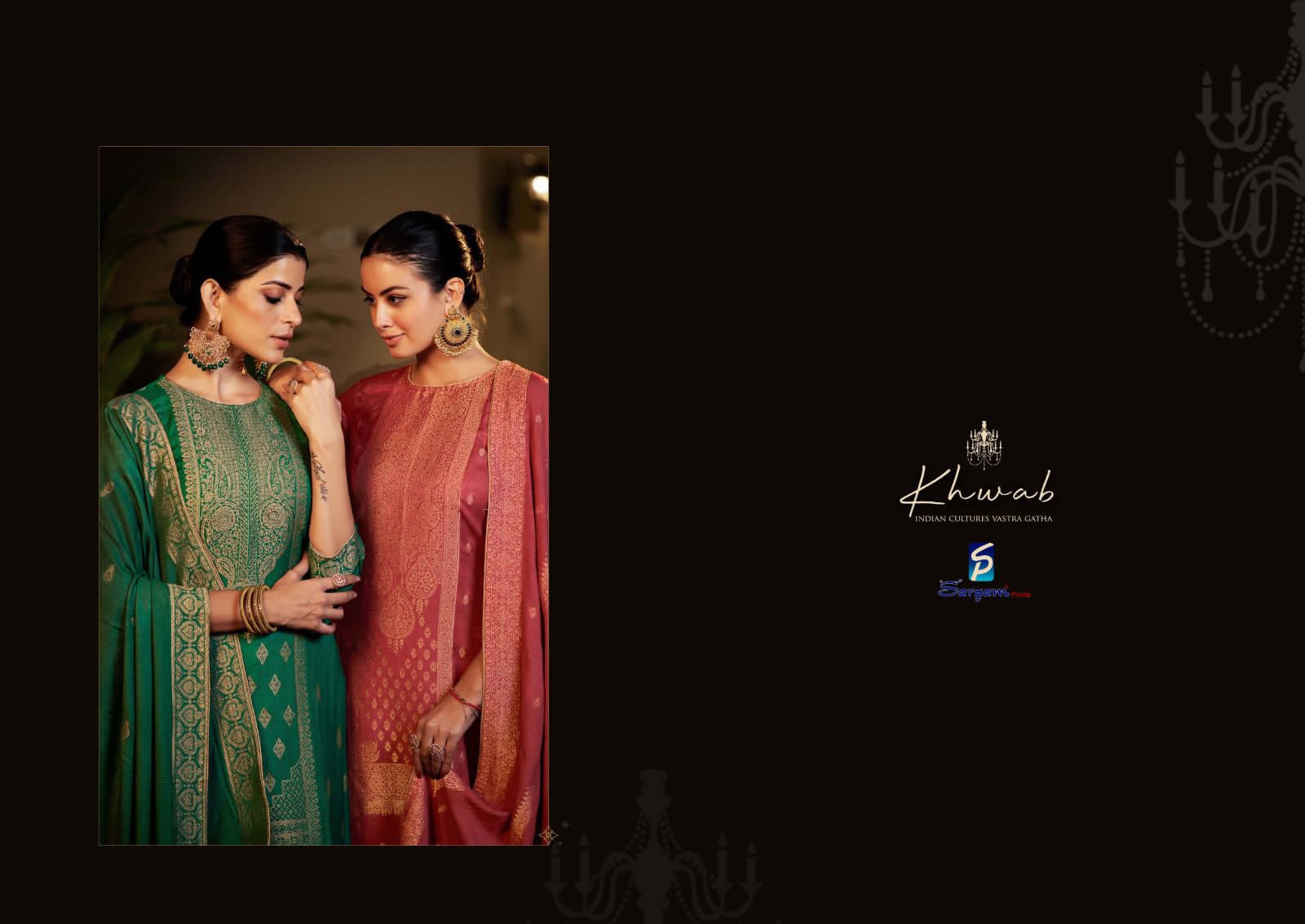 SARGAM PRINTS PRESENT KHWAB PASHMINA WOOL WINTER WEAR DESIGNER SUIT MATERIAL