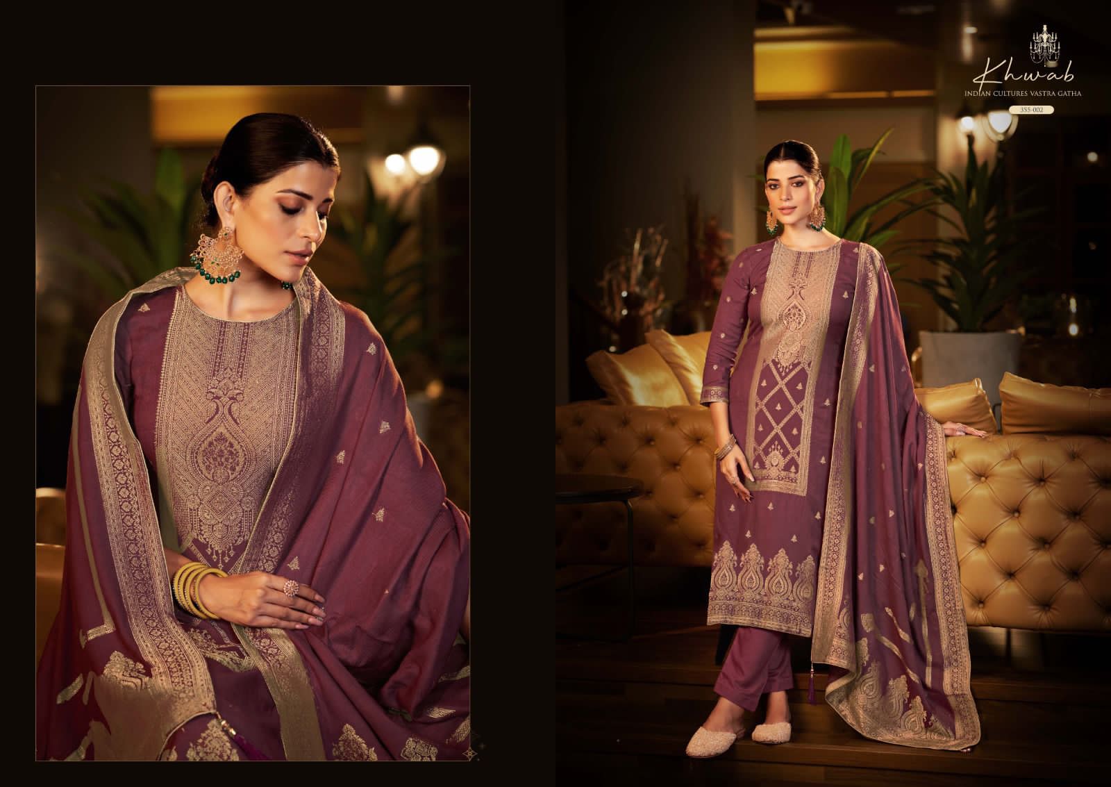 SARGAM PRINTS PRESENT KHWAB PASHMINA WOOL WINTER WEAR DESIGNER SUIT MATERIAL