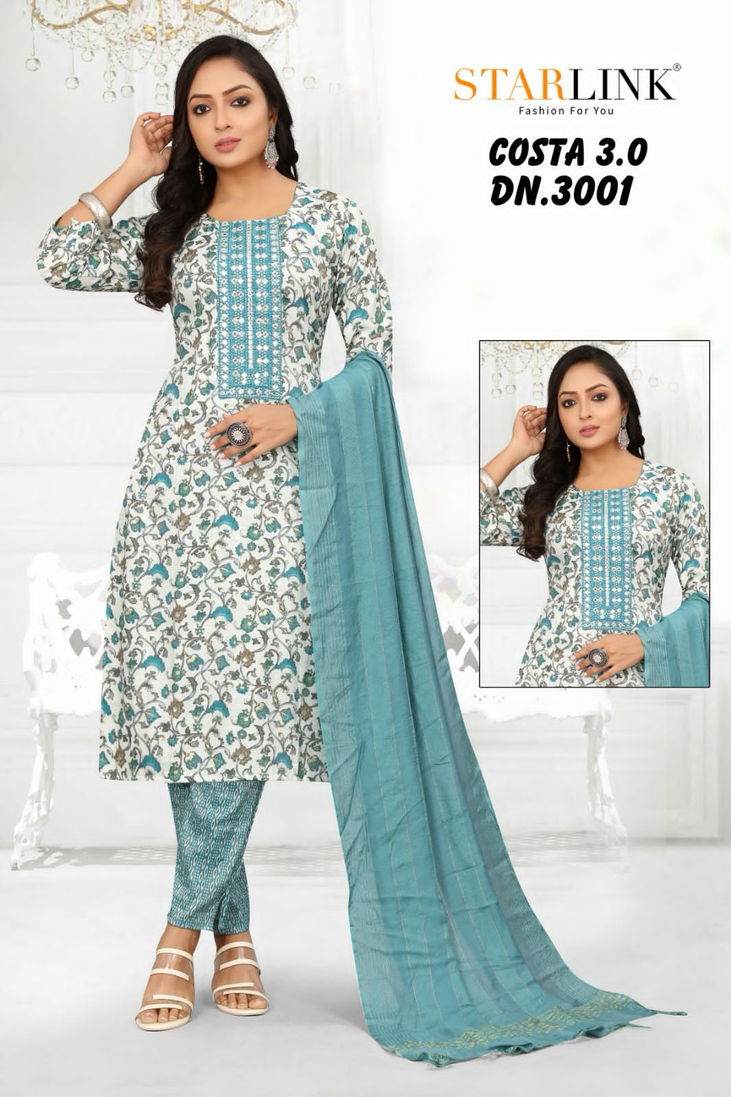 Starlink Costa 3.0 Wholesale Readymade  Kurti With Pant And Dupatta