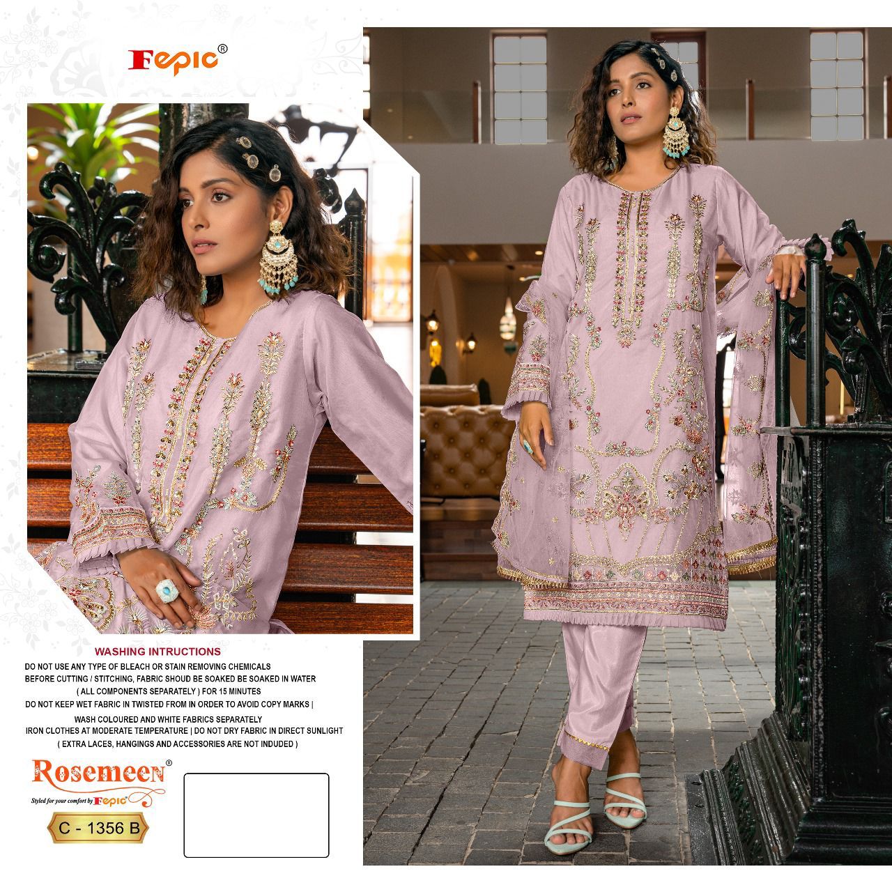Fepic Rosemeen C-1356 Wholesale Pakistani Concept Pakistani Suits