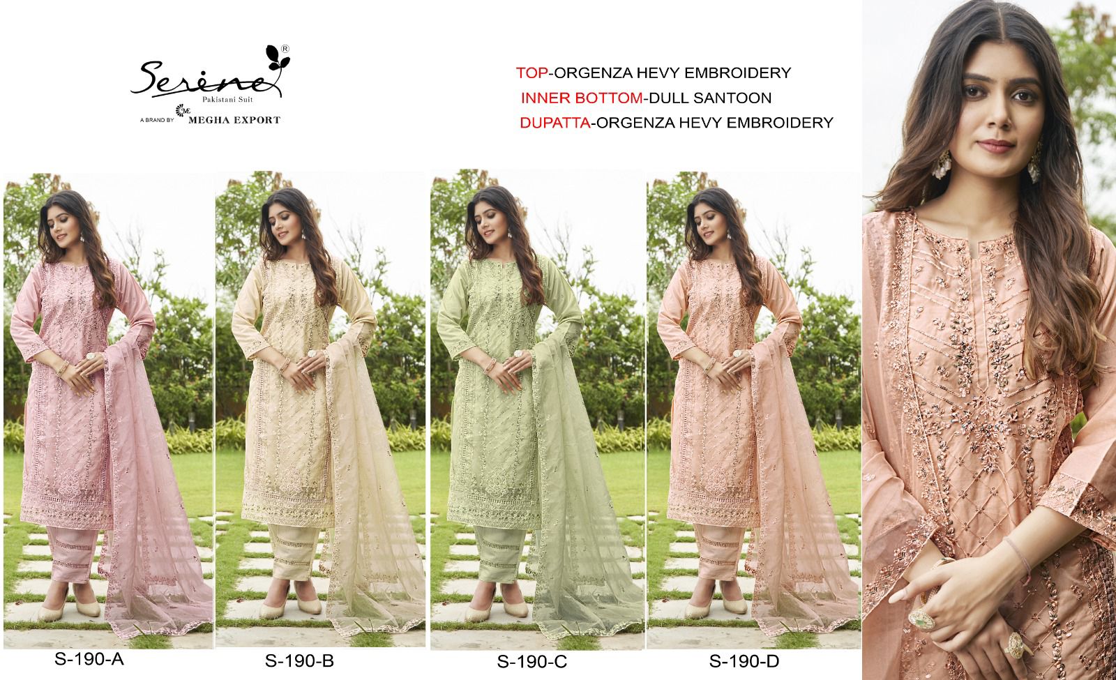 Serine S-190 Wholesale Pakistani Concept Pakistani Suits
