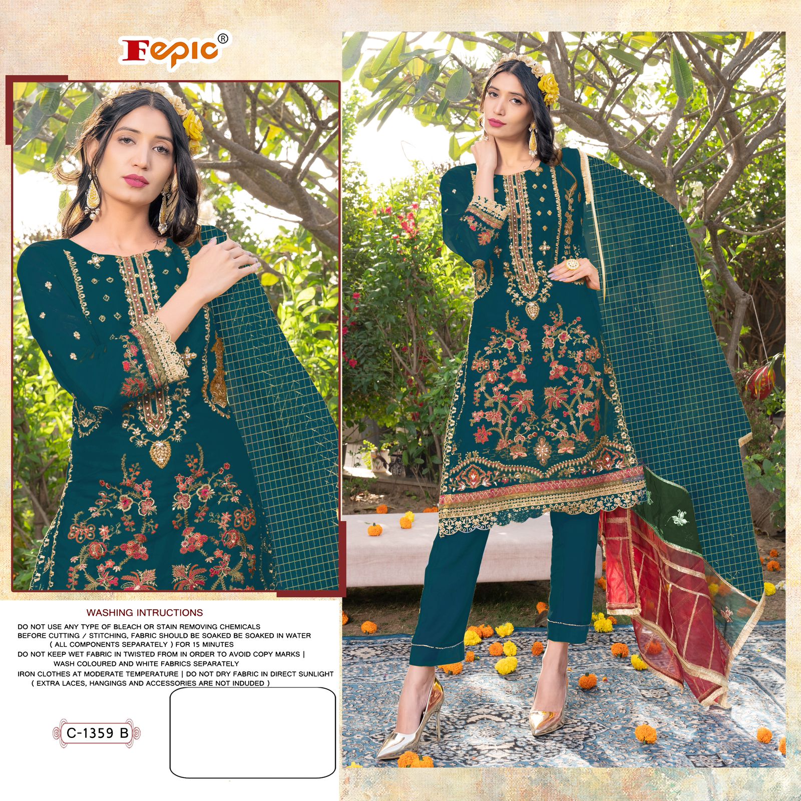 Fepic Rosemeen C-1359 Wholesale Pakistani Concept Pakistani Suits