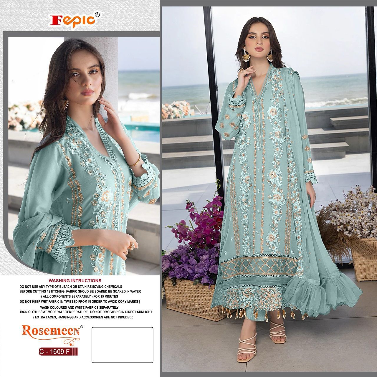 Fepic Rosemeen C-1609 Wholesale Pakistani Concept Suits
