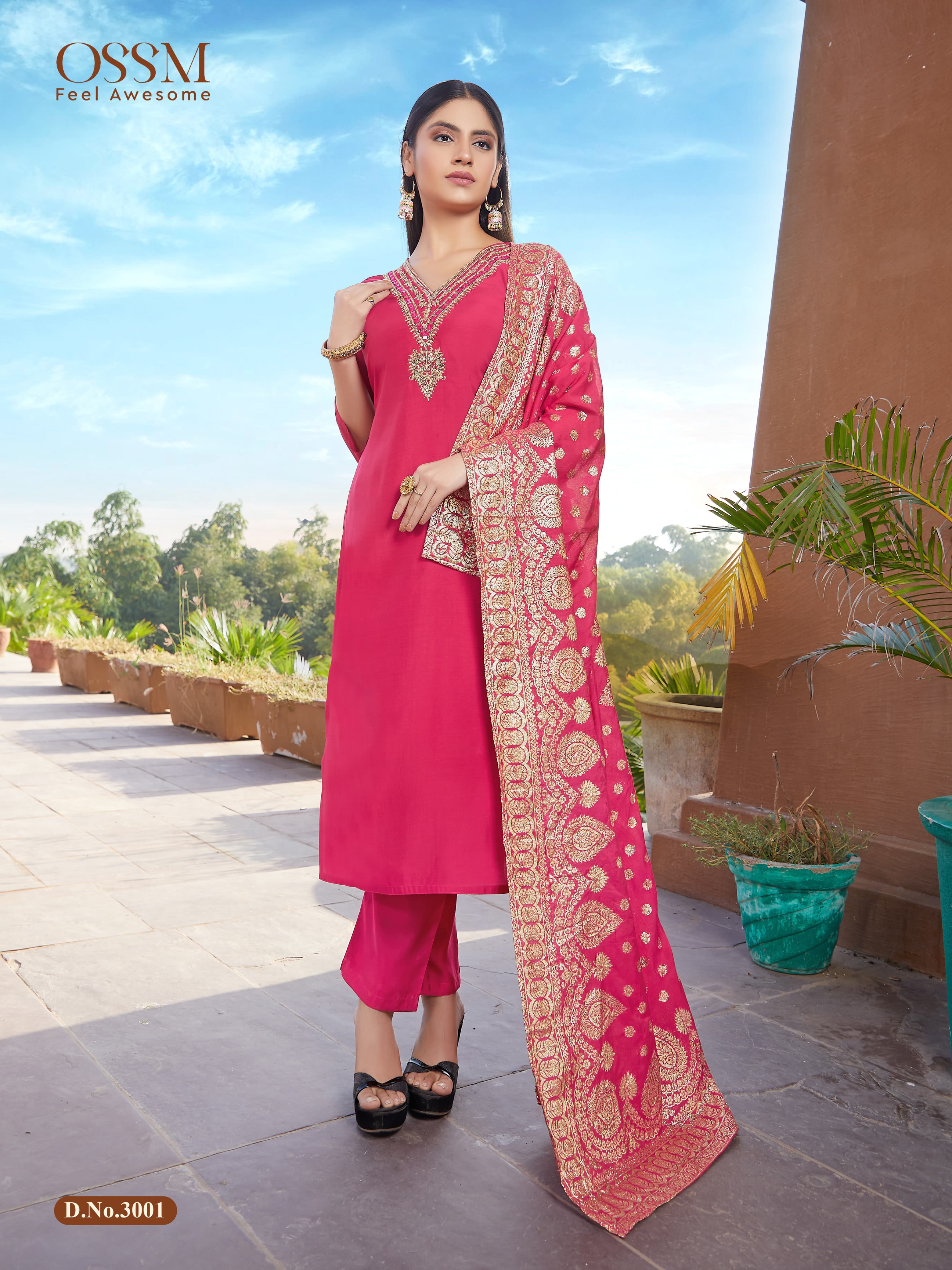 MONALISA VOL 3 BY OSSM AMAZING WORK FESTIVE WEAR READYMADE SALWAR SUIT COLLECTION