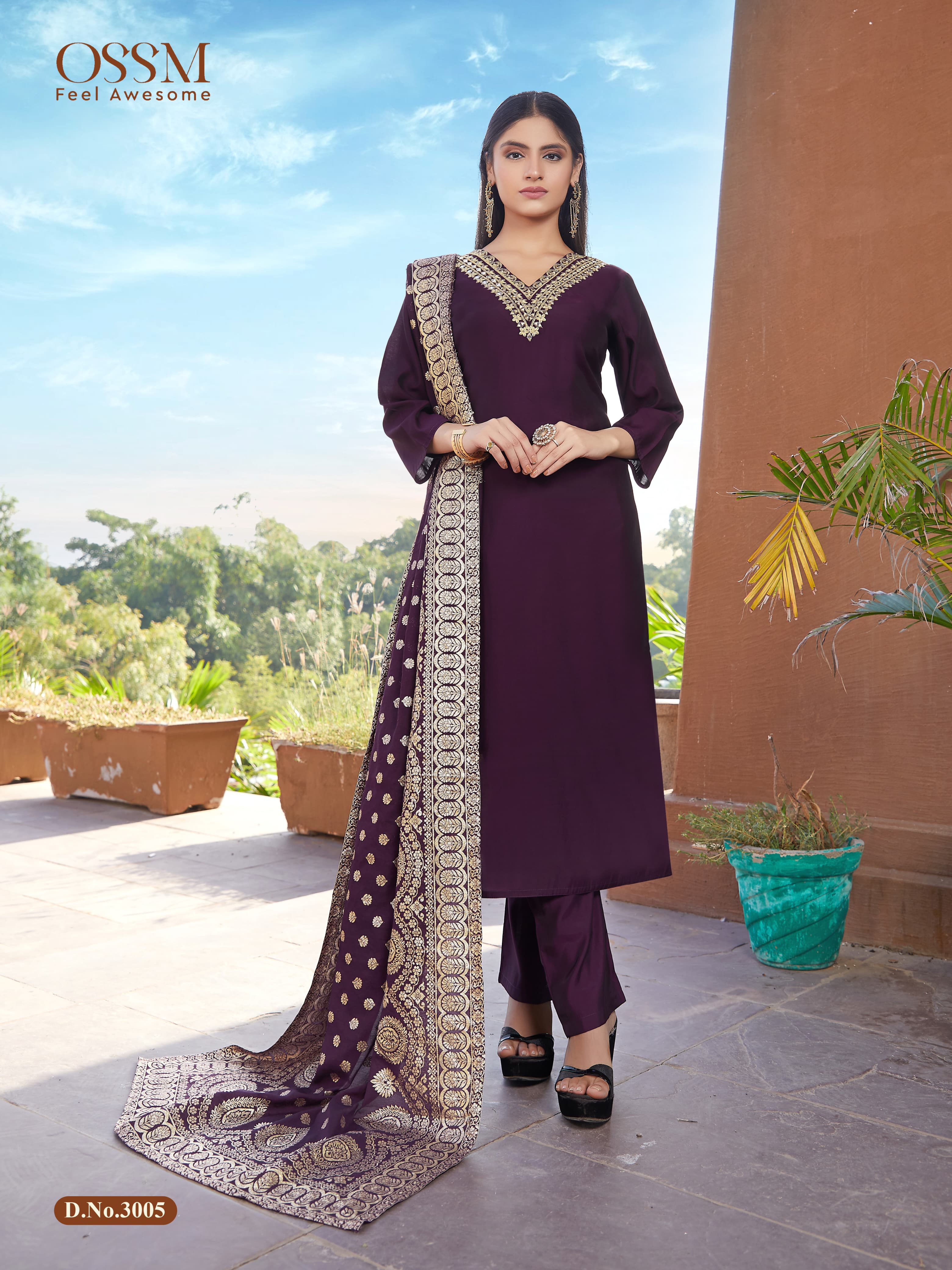 MONALISA VOL 3 BY OSSM AMAZING WORK FESTIVE WEAR READYMADE SALWAR SUIT COLLECTION