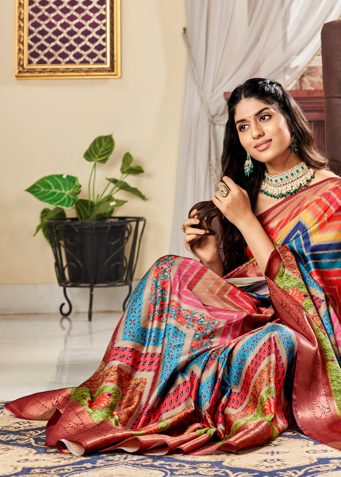 RAJPATH SUNHERI 165001-165008 SERIES FANTASTIC SATIN DIGITAL PRINT SAREES