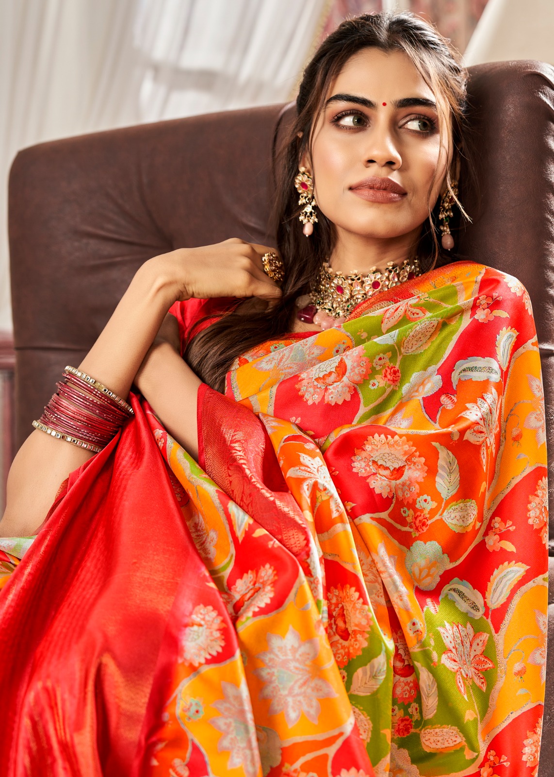 RAJPATH SUNHERI 165001-165008 SERIES FANTASTIC SATIN DIGITAL PRINT SAREES