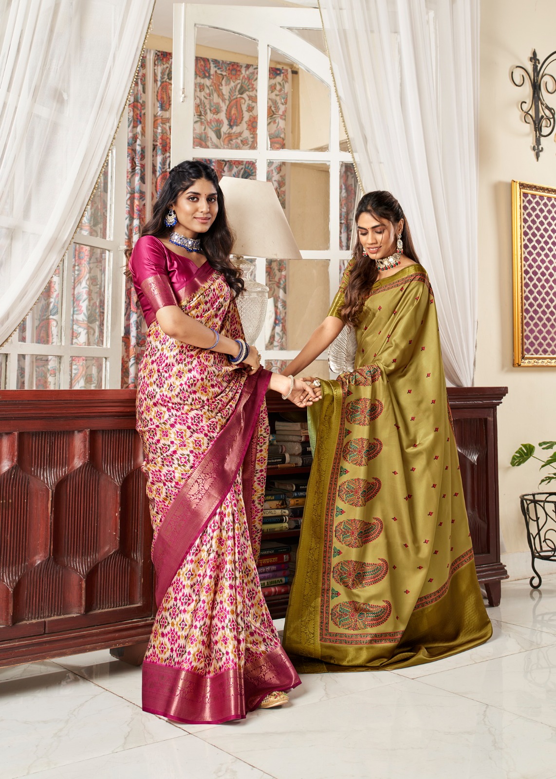 RAJPATH SUNHERI 165001-165008 SERIES FANTASTIC SATIN DIGITAL PRINT SAREES