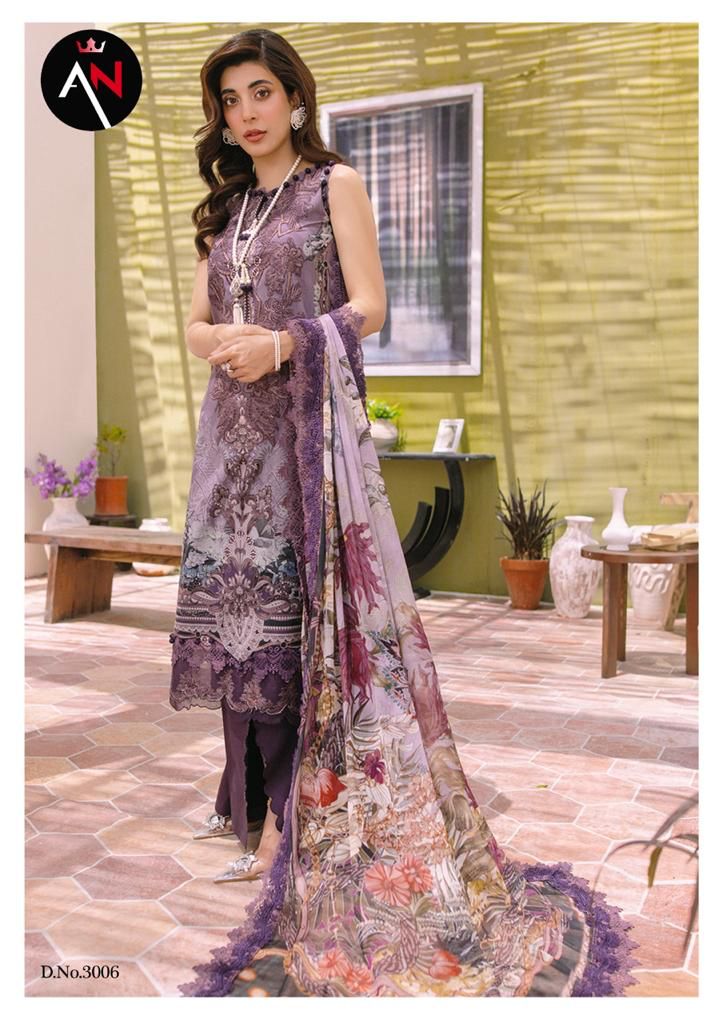 Asifa Nabeel Vol-3 Wholesale Luxury Cotton Karachi Style Dress Material