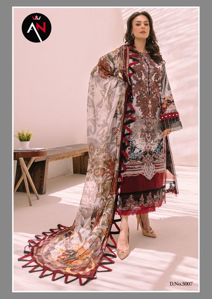 Asifa Nabeel Vol-3 Wholesale Luxury Cotton Karachi Style Dress Material