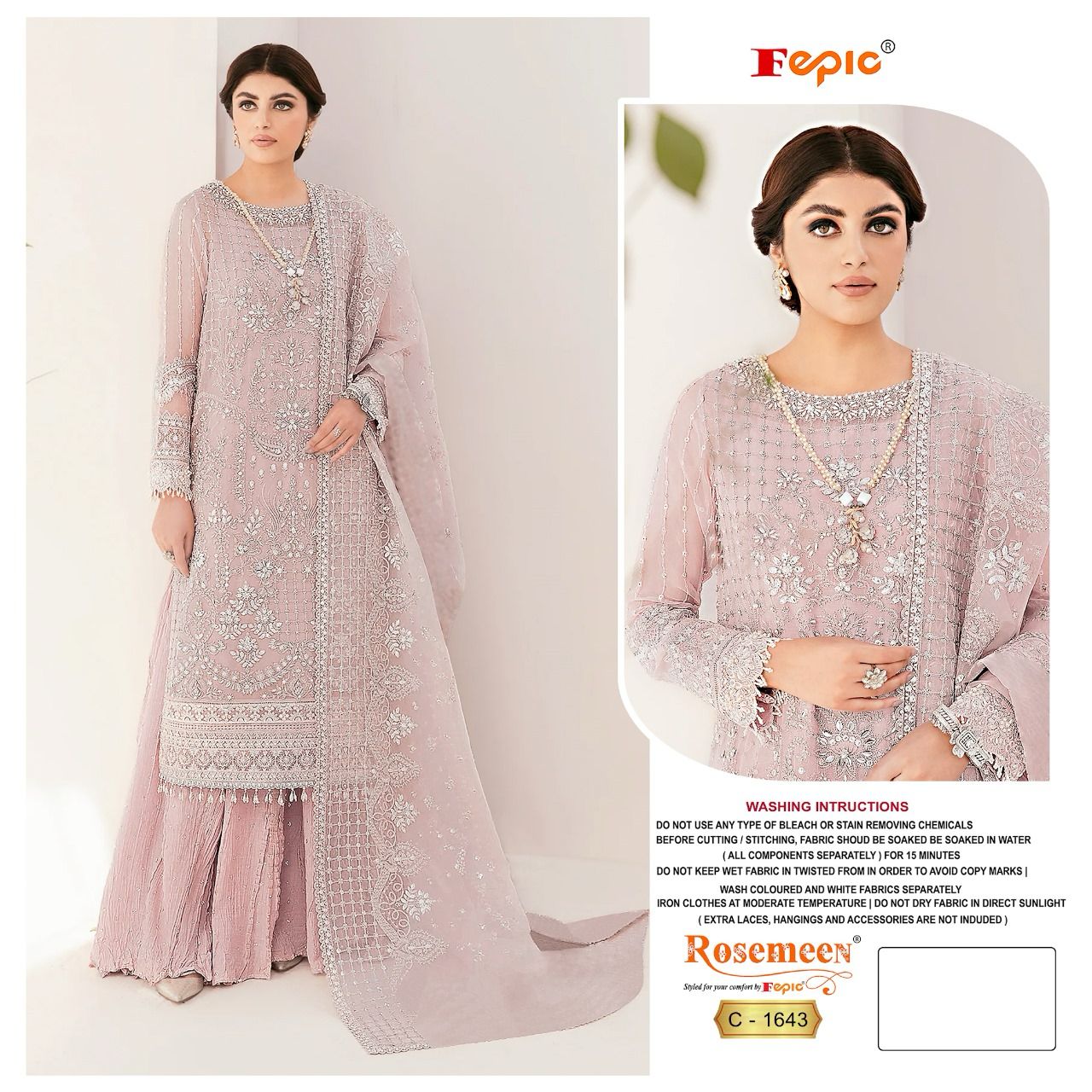 Fepic Rosemeen C-1643 Wholesale Pakistani Concept Pakistani Suits