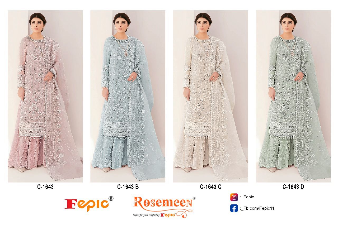 Fepic Rosemeen C-1643 Wholesale Pakistani Concept Pakistani Suits
